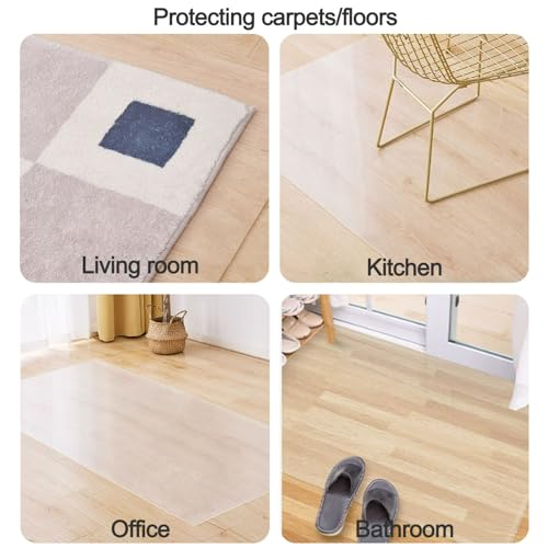 Nappe de table en PVC transparent imperméable 100 x 170 cm 1mm - 7
