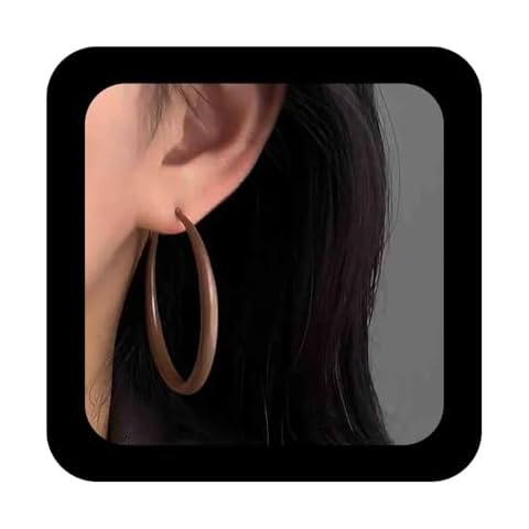 Boucles d'oreilles Cimenexe en émail marron Cover