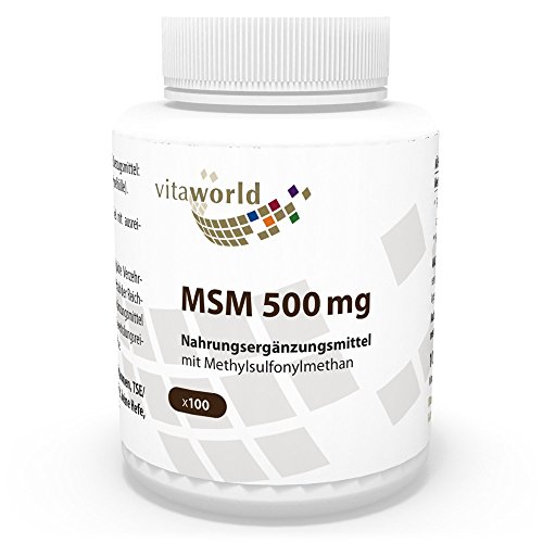 Vita World MSM 500Mg 100 Capsules Made in Germany
