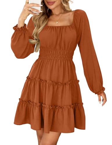 Amoretu Women’s Fall Dress 2025 Square Neck Long...