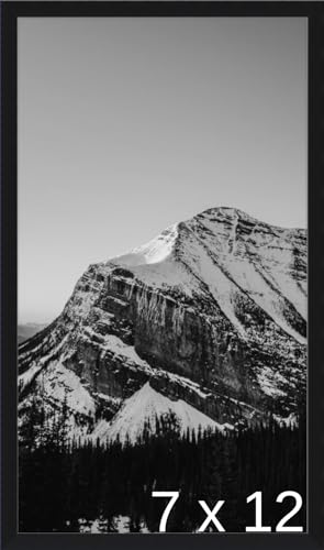 Frame It Easy 7 1/2 x 12 1/2 Satin Black Metal Frame (Ashford) 7.5x12.5 inches