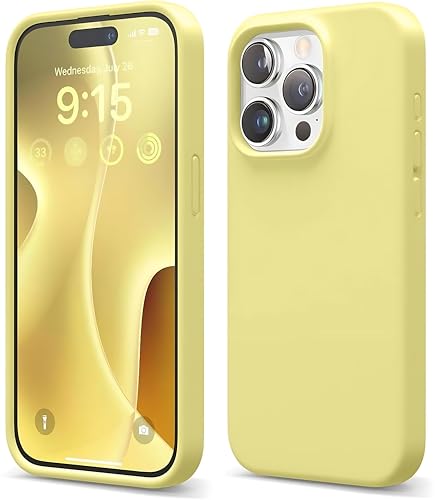 Image of Aa TrendX Silicon Case Cover Compatible with iPhone 13 Pro Max Case Cover | Slim Fit Silicone Back Case for iPhone 13 Pro Max /Camera Protection /Hard Edge /Premium Back Case Cover / (Yellow)
