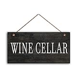 LPLED Wine Cellar Sign, Distressed Dark Wood Style, 5' x 10' Sign, Tuscan Decor, Wine Bar Sign, Rustic Signs, Signs(HLW9288)