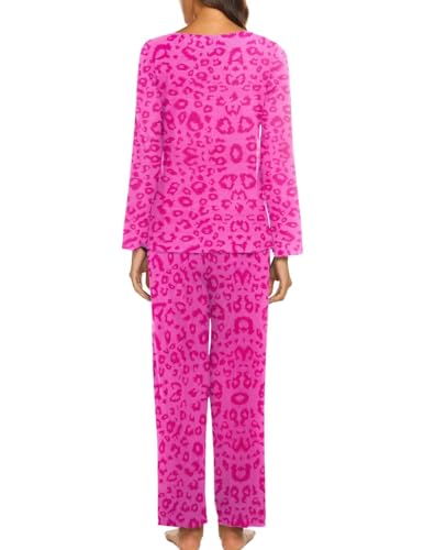 Image of Ekouaer Womens Pajama Sets 2 Piece Lounge Set Fall Winter Pajamas Long Sleeve Pjs Top and Pants Soft Pj Sets Loose Sleepwear