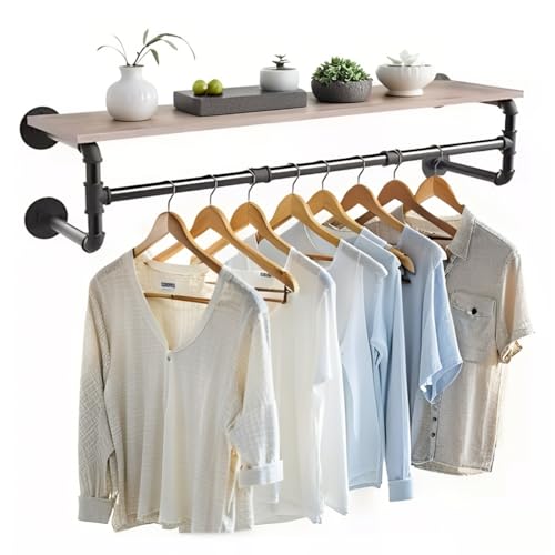 Reviews de Tubular para Ropa , tabla con los diez mejores. 45 Hogar Estante de Ropa, 104cm Perchero de Pared para Ropa Perchero Industrial para Colgar Ropa, Barra de Ropa Desmontable, Barra Multiusos para Colgar en el Armario, para Balcón,...