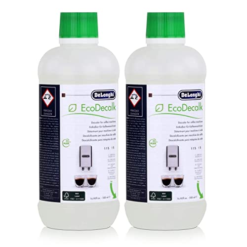De'Longhi SER3018 EcoDecalk Lot de 2 bouteilles d'anti-calcaire pour cafetière ou robots café toutes marques Cover