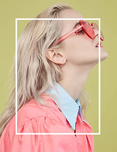 Heart Glasses 9 Pairs Rimless Heart Shaped Sunglasses Heart Shaped Glasses Party Sunglasses Heart Sunglasses2