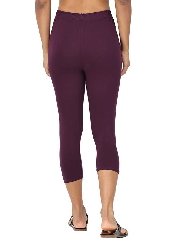 Image of Robinbosky Premium Stretchable Cotton Capri Legging for Women | Suitable for Formal wear & Casual wear | High-End Elastic Makes. The Leggings Squat Proof and Durable for Travel, Yoga, & Workout.
