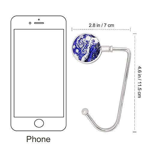 6Pcs Portable Purse Hook Handbag Hanger For Table, Auhoky Fashionable Long Handbag Bag Holder Under Counter For Women Girls Bags Storage Gift(6 Vintage Patterns) #TOP3