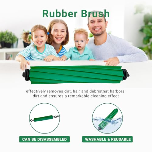 Image of Replacement Parts Kit for iRobot Roomba Plus 505 405 Combo G181 G185 505X Vacuum Mop, 2 Main Brushes,6 Mop Pads,6 HEPA Filters,8 Side Brushes,6 Dust Bags Cleaning Accessories