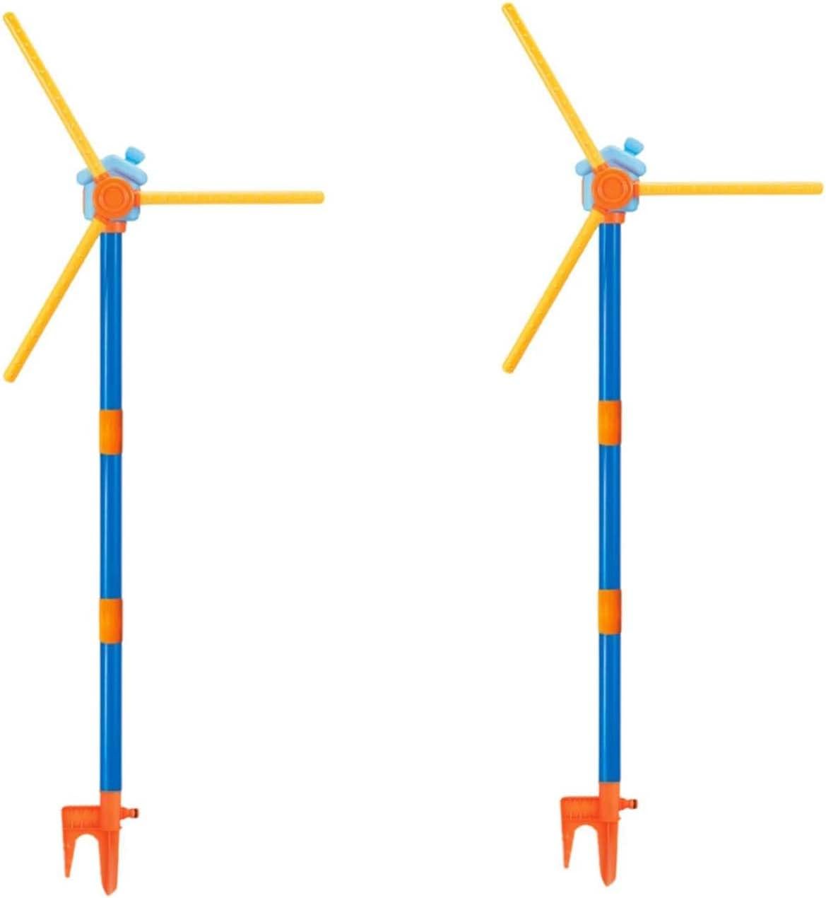Water Windmill Water Sprinkler for Kids, 55 Inch 360°Rotating Outdoor Backyard Water Toy, Summer Splash Play for Boys Girls Dogs & Garden Watering. (2pcs)
