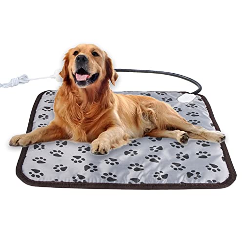 RGLED Almohadilla Térmica para Mascotas, con Tubo Antimordedura Duradero para Interiores con Impermeable, para Cachorros, Perros Y Gatos, Alfombrilla Térmica Ajustable para Interiores Cover