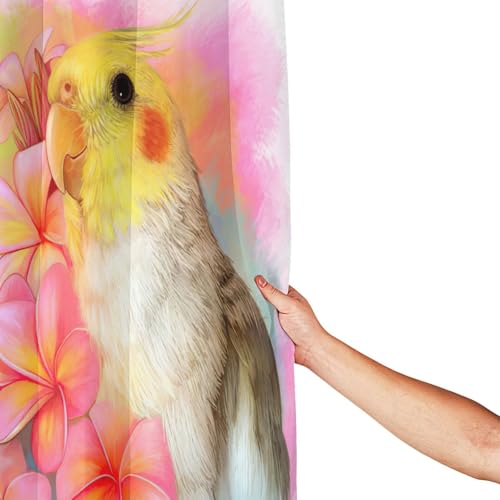 Rideau de douche calopsitte anti-moisissure en polyester imperméable - 5
