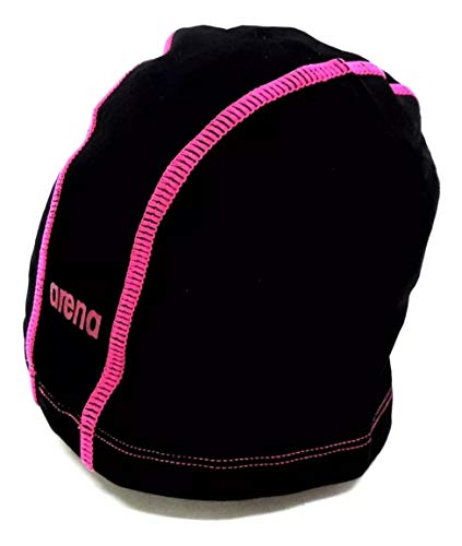 Touca Natação Adulto Competição Tecido Nylon Helenca Arena Preto e Rosa