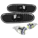 Toyota Celica MR2 Spyder Black Bumper Side Marker Lights+T10 SMD LED Bulbs