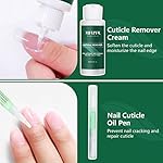 Cuticle Remover Kit - Cuticle Remover Cream & Cuticle Oil Pen for Soften Moisturize, Cuticle Trimmer/Nipper, Cuticle Pusher and Nail Cotton Pads for Professional Manicure, Gifts for Women - Image 4