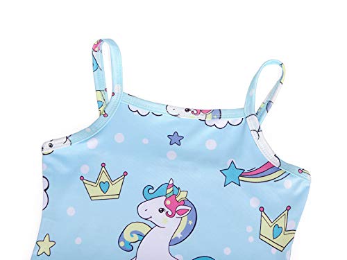 Kantenia Crianças Miúdas Unicórnio Um fato de Banho Arco-Íris Ternos de Banho Biquíni de Banho