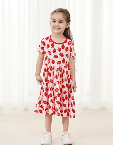 Toddlers Girl's Dress Infants Short Sleeve Casual Summer Dresses Cute Kids Toddler Outfits4