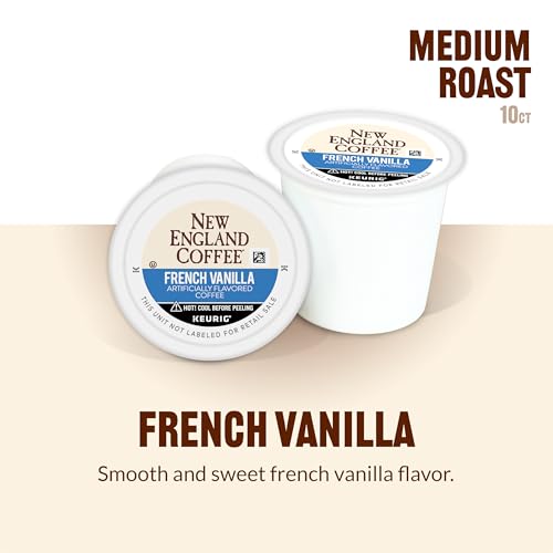 Image of New England Coffee Single Serve Pods, French Vanilla Medium Roast 10 Count (Pack of 6)