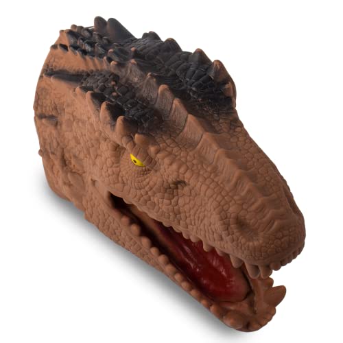 Fantoche de Mão Dinossauro Luva Cabeça Tiranossauro Rex Infantil T-rex Tyrannosaurus