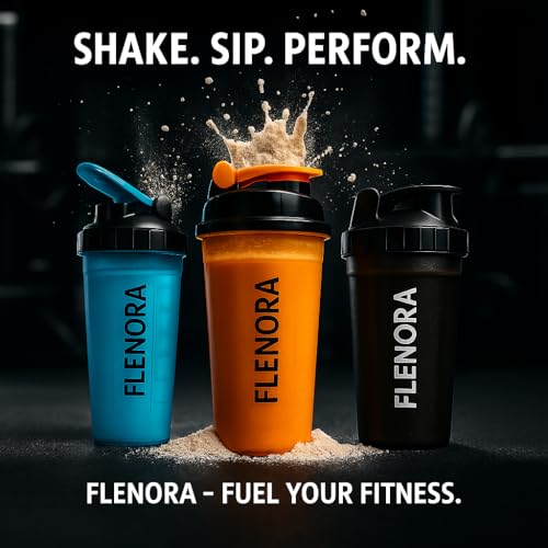Image of Protein Shaker Bottle 700ml with Mixer Ball & Leakproof Lid | Gym, Sports & Fitness Shaker for Protein Shakes, Smoothies & Pre-Workout. (Jet Black)
