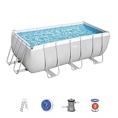 Bestway 56456-3 Set Piscina Fuori Terra Power Steel Rettangolare da 412x201x122 cm