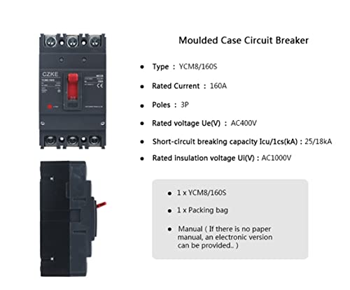 Disjoncteur distribution énergie pour tableau triphasé 200A AMSH 3P - 8