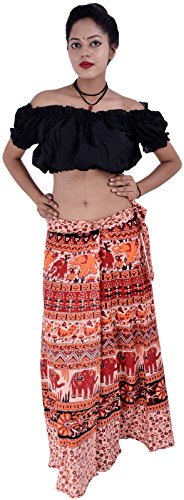 Wevez Pack of 3 Pcs Cotton Long Wrap Around Skirts2