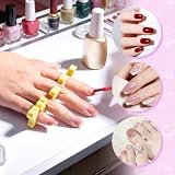 Leapiture 100 sztuk gąbka Separator palców stopy gąbka separator palców stopy Separator palców Separator palców stóp Nail Art Separator palców stopy Żelowy separator palców stopy (Red)