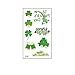N% Cartoon Character Irish Day Kids Adults Green Tattoo Stickers St. Patrick's Day Four Leaf Plant Pattern Body Stickers (F)