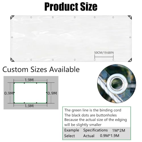 Lona impermeable para jardín y camping transparente para proteger terrazas 7
