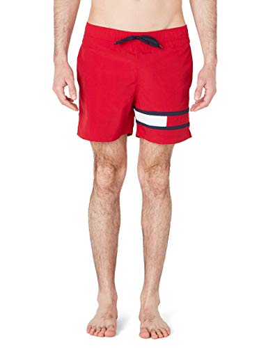 Tommy Hilfiger SF Medium Drawstring Pantalones Cortos, Rojo (Red 611), Hombre