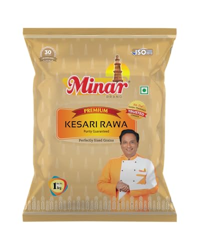 Minar Premium Kesari Rawa 1kg | Ideal for Ideal for Soft Upma, Ri...
