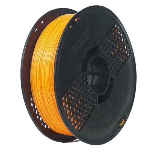 Image of WOL3D PLA PRO+ (Fluo Orange) 3D Printer Filament Roll, 1kg Net Weight, Greater Flexibility, Eco-Friendly, Low Warping Output, 1.75mm Diameter ±0.02mm Accuracy, Ideal for DIY Makers, Compatible