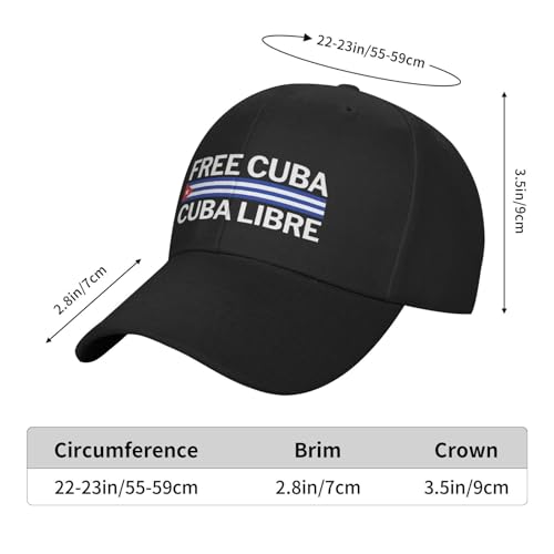 Free Cuba 2026 Cuba Libre Sandwich Hats Baseball Cap Unisex Black miniatura 6