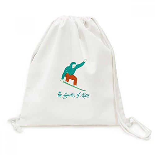 Sac à dos cordon ski sports d'hiver sac de voyage en toile souple