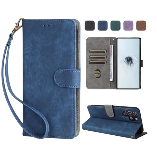 For ZTE Nubia RedMagic 10S pro/10S pro Plus/10 Pro / 10 Pro Plus ケース 手帳型 スマホケース 手作り PUレザー 携帯カバー YANMONGI 財布型 ハンドストラップ付 軽量 薄型 耐衝撃