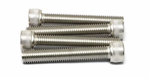 Image of iexcell 4 Pcs M12 x 75mm Thread Pitch 1.75 mm Stainless Steel 304 Hex Socket Head Cap Screws Bolts Kit