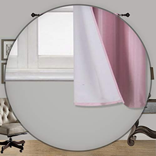 2 Piece Faux Silk Window Blackout Curtain Solid Pattern with Bronze Antique Grommet Energy Efficient Adam Size 63