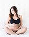 Kindred Bravely Sublime Simply Nursing Bras for Breastfeeding, Adjustable, Seamless & Wireless Maternity Bra (Black, Large Busty)