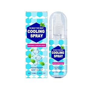 Cooling Body Spray for Summer – Portable 50ml Refreshing Mist with Menthol, Instant Cooling Relief for Outdoor Sports, Gym & Travel – Non-Sticky, Soothing Skin Mist for Men & Women (50ml/1.69fl.oz)