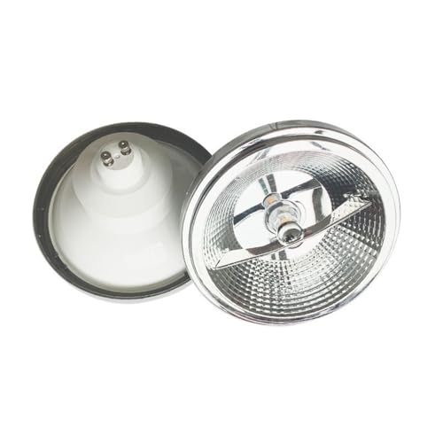 RZL Lighting, Lot de 10 ampoules LED AR111 COB, AC/DC 12 V, 12 W, GU10/G53 ES111, 111 x 68 mm, en aluminium(Cold white,G53 12W)