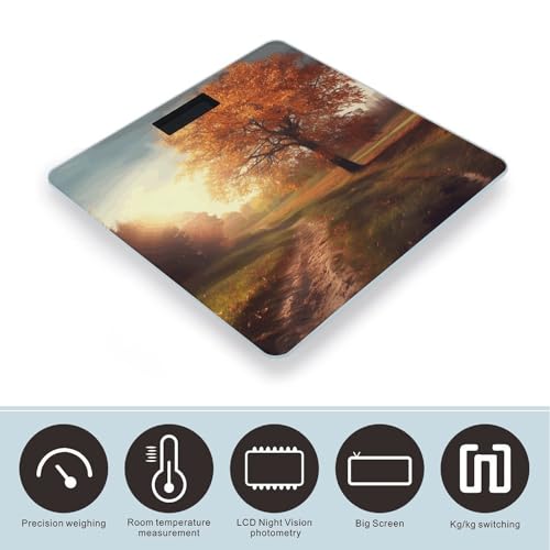 Báscula Digital de Baño con Vidrio Templado y Pantalla LCD miniatura 3