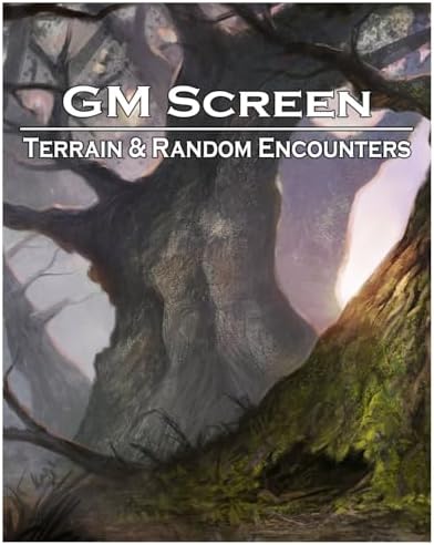 Loke GM Screen Terrain & Random Encounters, Foldable RPG Screen image 4