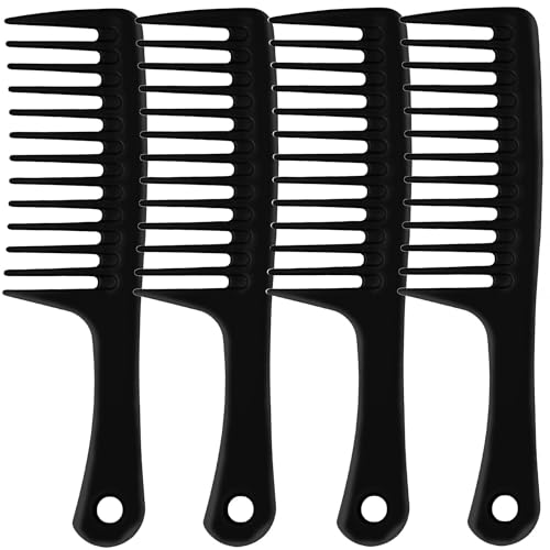 4PCS Wide Tooth Comb, Large Hair Detangling Comb for Curly, Wet, Long Hair
