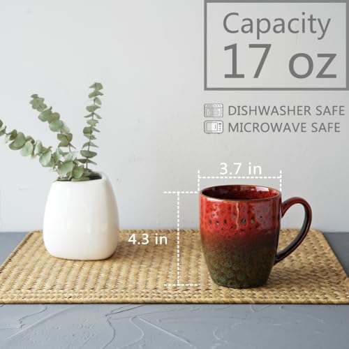 Set de 4 tazas de café cerámicas Bosmarlin 17 oz miniatura 2