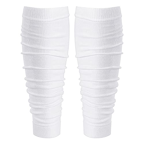 QEES White Football Scrunch Leg Sleeves for Men Women,Calf Leg Compression Sleeve for Kids/Adults...