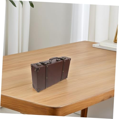 Coffre de rangement rétro en bois et vitrine à bijoux sécurisée - 6