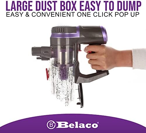 Belaco CVC111BEL 4-in-1 Cordless Upright Handheld Stick Vacuum Cleaner Hoover Rechargeable Lithium-Ion Battery 150W 22.2V with Wall Bracket