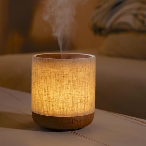 ZmarKraft Essential Oil Diffuser 7 fl oz (200ml) with Fabric Cover and Night Lamp | Ultrasonic Aroma Diffuser | Humidifier with Lights | Room Decor | Small Humidifier for Bedroom | Housewarming Gift - Image 5